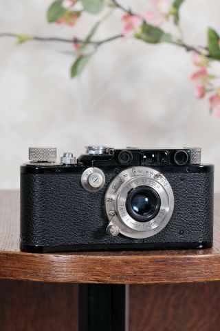 1932 Black Leitz Leica III w/ Nickel Elmar lens,  CLA ' d Freshly Serviced 7