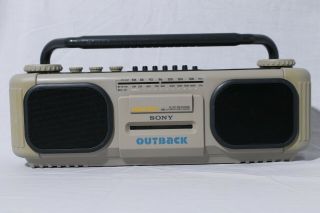 Vintage Sony Outback Boombox Radio Am/fm Mega Bass Cfs - D960