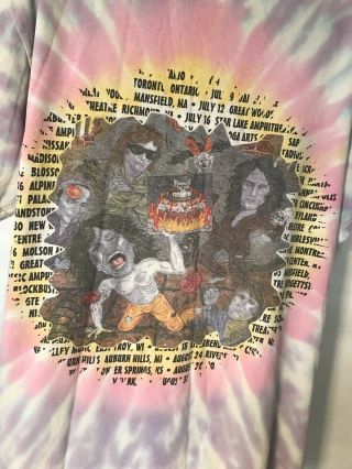 Vintage Aerosmith 1997 “Nine Lives Tour” Concert T - Shirt Adult Large Tie Dye 90s 3
