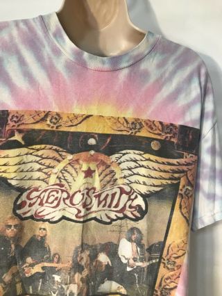 Vintage Aerosmith 1997 “Nine Lives Tour” Concert T - Shirt Adult Large Tie Dye 90s 4