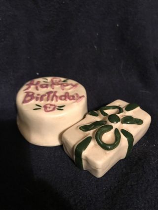 Vintage “go - With” Salt And Pepper Set Birthday Cake And Present