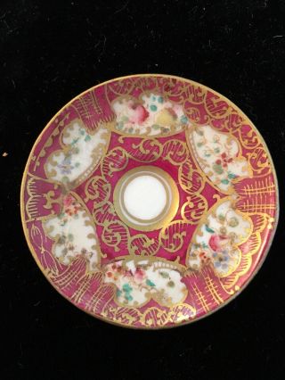 Vintage Miniature Staffordshire Toy Plate Oriental Design England 2”plus Cup
