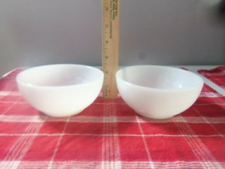 Vintage Anchor Hocking Fire King White Cereal Bowls 5 "
