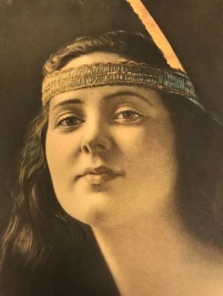 Early Vintage TACINCA Native American Indian Maiden Girl Print 2