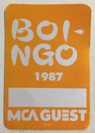 Oingo Boingo Vintage Concert Tour Backstage Pass