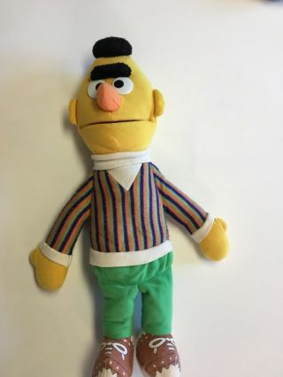 Sesame Street Bert Soft Plush Vintage Toy 15 Inches Tall
