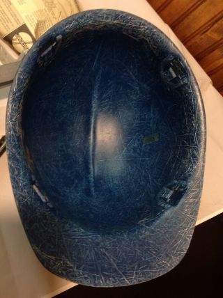 Vintage JACKSON Products Fiberglass Blue Hard Hat Helmet 3