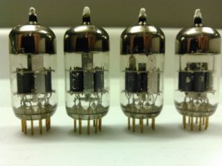 (4) Vintage Siemens E88cc 6922 Vacuum Tubes Gold Pins Matched Codes Germany