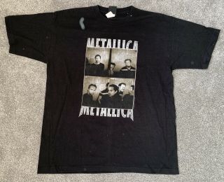 Metallica Vintage T - Shirt 1999 Millennium Tour Band Pic.  Size Xl.  Years Eve