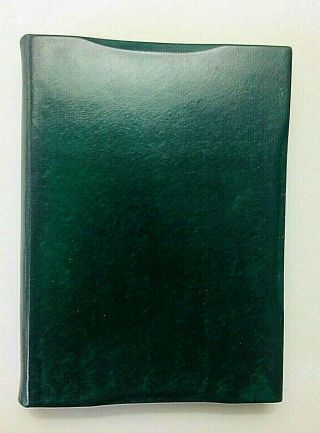 Vintage Hard - Cover Italian Leather Address Book Forest Green