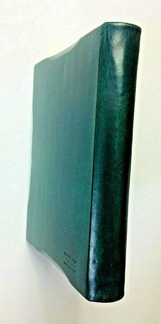 Vintage Hard - Cover Italian Leather Address Book Forest Green 2