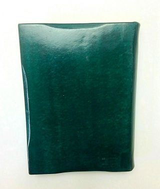 Vintage Hard - Cover Italian Leather Address Book Forest Green 3