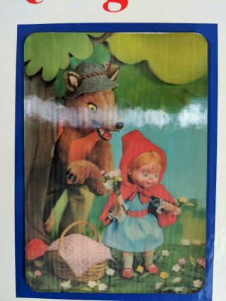 Two Vintage A Puppet Storybooks Little Red Riding Hood and Hansel and Gretel HC 3