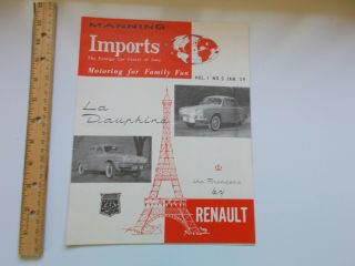 Vintage Renault La Dauphine The Princess Sports Car Dealer Brochure Pamphlet