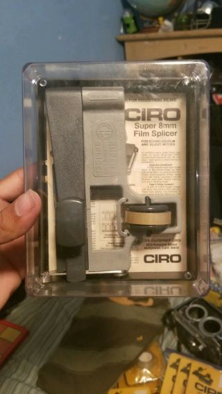 Vintage Ciro 8mm Film Splicer & Case Made In Italy