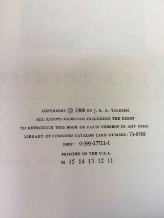 The Hobbit J.  R.  R.  Tolkien in Hardcover Box Vintage 1966 Pressing 7