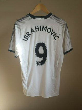 Vintage 2016 2017 Ibrahimovic Zlatan Manchester United Man Utd Football Shirt L