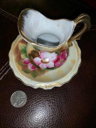 Vintage Miniature Porcelain Bowl and pitcher set E2359 by Enesco Japan 2