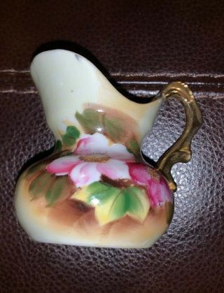 Vintage Miniature Porcelain Bowl and pitcher set E2359 by Enesco Japan 5