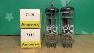 Amperex 7119 E182cc Nos Nib D - Getter 1961 Vacuum Tubes - 7 Matched