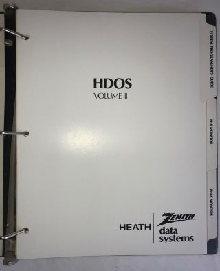 HDOS Vols 1 and II - Manuals and Software for Heath Zenith H8 H - 88/H - 89/Z - 89 etc 4