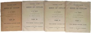 1927 - 35 Coloured Plates Of The Birds Of Ceylon Henry Wait 4 Vol Set Signed Wood