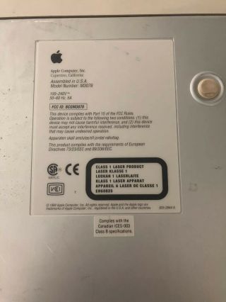Apple Macintosh Performa 640CD Computer W/M1212 Color Monitor & M2980 Keyboard 5