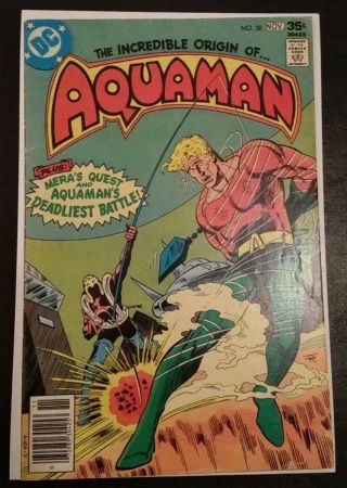 Fire The Incredible Origin Of Aquaman (1977) Issue 58 Vintage
