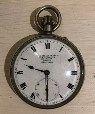 ‘the Bisley Watch’ A Good Vintage Pocket Watch By J H Steward London