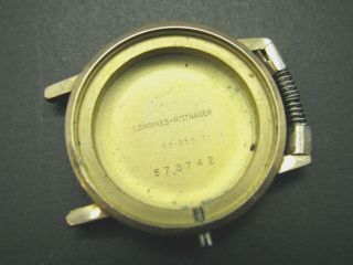 Vintage 10k Gold Filled Gf Case Back Watch Part Longines Wittnauer 1225/69 - 556