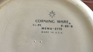 Vintage Corning Ware Blue Cornflower MENU - ETTE P - 82 - B 1.  5 PT 4