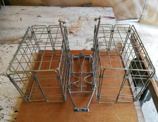 Vintage Rear Bicycle Folding Rack 26 " Double Side Baskets