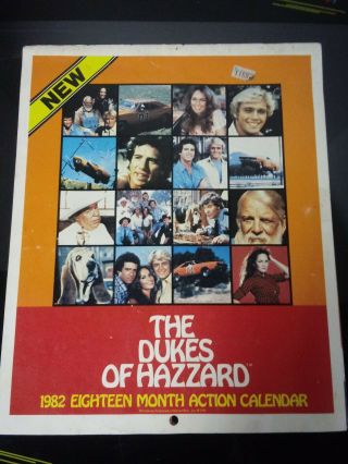 Vintage 1982 Dukes Of Hazzard 18 - Month Calendar Last One