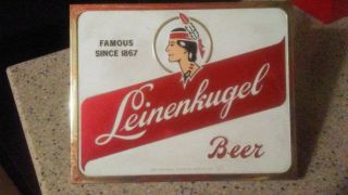 Vintage Leinenkugel’s Wisconsin Beer Plastic Wall Sign 10 X 8