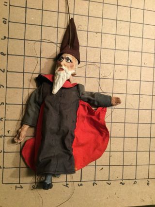 Vintage - Marionette Broken Strings - - Wizard 1 Foot Missing 1 Backward