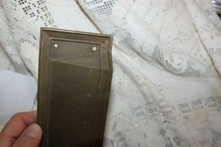 Vintage Brass Mail Drop Slot Plate Flap patina 8 