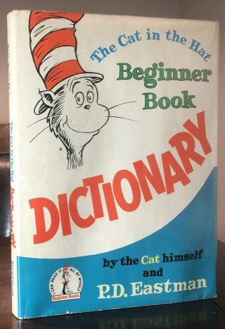 Dr Seuss 1964 The Cat In The Hat Begginer Book Dictionary 1st