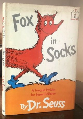Dr Seuss Fox In Socks 1965 1st/1st In 1st Dj