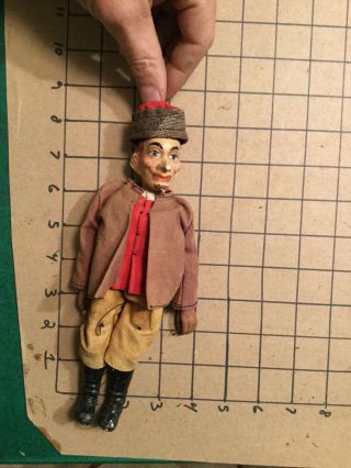 Vintage - Marionette Broken Strings - - Man W Hat Chipped Nose