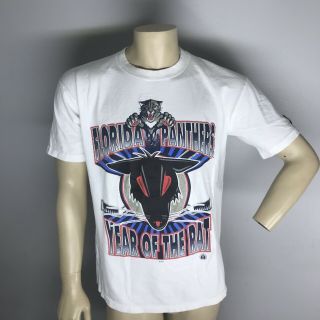 Vintage Starter Florida Panthers Shirt Adult Medium White Hockey Mens 90s