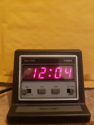 Vintage Timex Digital Alarm Clock Model 5212 - C