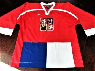 Vintage Nike Team Czech Republic Hockey Jersey Xl