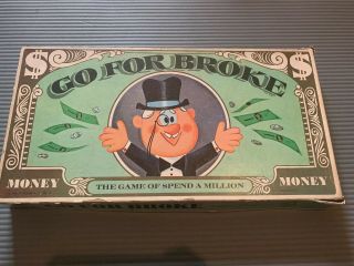 Vintage 1965 Go For Broke Board Game By Selchow & Righter