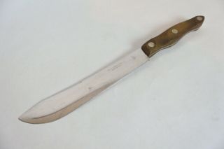 Vintage Cutco 22 8 " In.  Butcher Knife (brown Wood Handle)