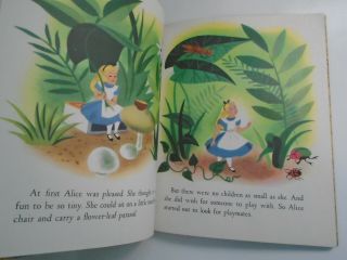 Walt Disney ' s Alice in Wonderland,  Little Golden Book,  LGB,  1st (A) Edition 1951 5
