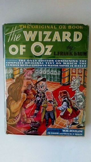 Rare 1939 Wizard Of Oz The Oz Book Mgm Movie Edition Orig Dust Jacket