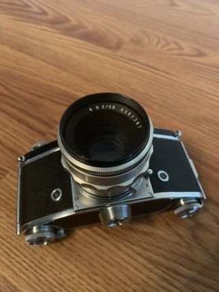 EXAKTA VAREX VX camera,  lens CARL ZEISS JENA Biotar 58mm f/2 4