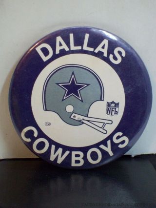 Vintage Dallas Cowboys Helmet Pin Nfl Football Pinback 1970s Button Logo Badge