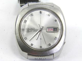 Vintage Mens Seiko 5 Day Date Automatic 6119 - 7083 Stainless Steel Wrist Watch