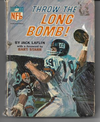 Vintage Book Nfl.  Throw The Long Bomb By Jack Laflin 1967 Whitman